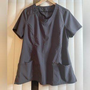 Pewter Cherokee Infinity Round Neck Women’s Scrub Top- size Large